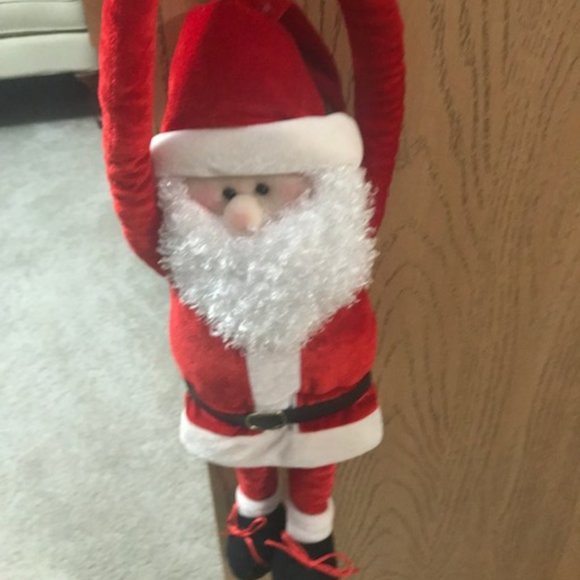 Vintage Hanging Velvet 20" Santa, Excellent Condition for Age! - Picture 1 of 3